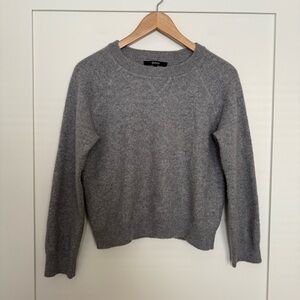 Quince Sweater Womens Sz M Gray 100% Cashmere Crew Neck Quiet Luxury Minimalist